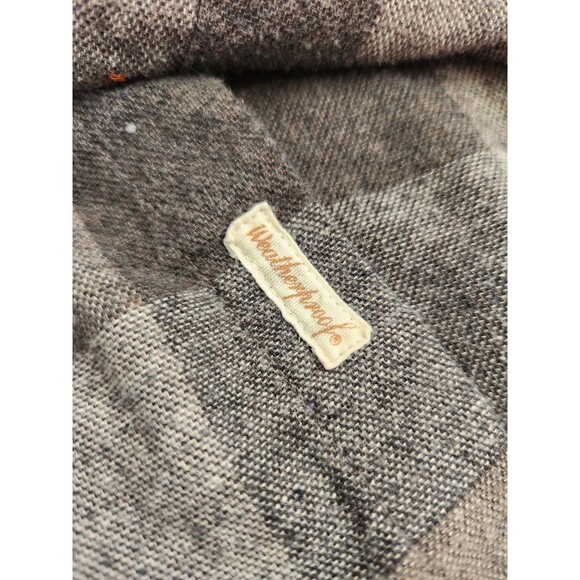 WEATHERPROOF VINTAGE 1948 Brown Plaid Flannel Shirt Mens Large - Picture 6 of 8